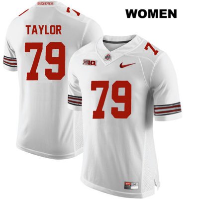 Women's NCAA Ohio State Buckeyes Brady Taylor #79 College Stitched Authentic Nike White Football Jersey MT20N53XR